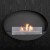 Oval bio fireplace for wall mounting