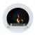 White Round Bio Ethanol Fireplace for Wall Mounting