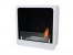 White Square Fireplace for Wall Mounting