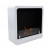 White Square Fireplace for Wall Mounting