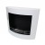 Curved Ethanol Fireplace in White