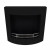 Curved Wall Mounted Bioethanol Fireplace in Black