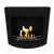 Curved Wall Mounted Bioethanol Fireplace in Black
