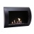 Ocean - Low-cost wall fireplace in black with a length of 60 cm