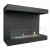 Dakota - Black three sided bioethanol fireplace 90 cm wide