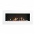 Murus 1200 - Narrow Glossy White Wall-mounted Bioethanol Fireplace