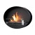 Oval bio fireplace for wall mounting