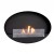 Oval bio fireplace for wall mounting