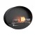 Oval bio fireplace for wall mounting