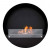 Round wall mounted bio fireplace