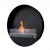 Round wall mounted bio fireplace 