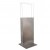 Standing bio fireplace in steel and glass