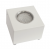 White tabletop bio fireplace made in steel