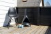 Bio ethanol fireplace in the design of a wood burner