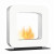 Safretti Curva ST - White, free-standing bio fireplace