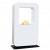 Safretti Curva XT - White, two-sided, freestanding bio fire