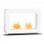 Safretti Curva DT white, free standing bio fireplace