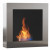 Safretti Cubio BL wall mounted bio fireplace of steel