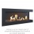 Corner bio fireplace of painted steel 120 cm