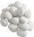 24 White ceramic pebbles