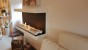 White three-sided wall mounted bio fireplace 120 cm