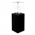 Outdoor black gas fireplace