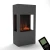 Glow Fire Böll Grey - OMC 400 | Freestanding Water Vapour Fireplace, Grey, 54 cm x 145 cm x 44 cm