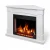 ArtiFlame Boston corner white electric fireplace suite with AF28S insert