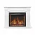 ArtiFlame Boston white electric fireplace suite with classic mantel and AF28S insert