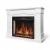 ArtiFlame Boston white electric fireplace suite with classic mantel and AF28S insert