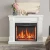 ArtiFlame Boston white electric fireplace suite with classic mantel and AF28S insert