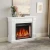 ArtiFlame Boston white electric fireplace suite with classic mantel and AF28S insert
