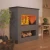 Brecht Grey - OMC 600 Electric Fireplace – Realistic Flame, Eco-Friendly Design, Freestanding