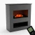 Brecht Grey - OMC 600 Electric Fireplace – Realistic Flame, Eco-Friendly Design, Freestanding
