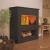 Brecht Electric Fireplace OMC 600 – Black – Realistic Flame, Eco-Friendly Design, Freestanding