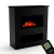 Brecht Electric Fireplace OMC 600 – Black – Realistic Flame, Eco-Friendly Design, Freestanding