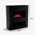 Brecht Electric Fireplace OMC 600 – Black – Realistic Flame, Eco-Friendly Design, Freestanding