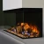 British Fires New Forest 870 built-in electric fireplace with multi-sided flame view