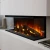 British Fires New Forest 870 built-in electric fireplace with multi-sided flame view
