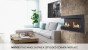 Corner bio fireplace of painted steel 120 cm