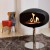 Cocoon Pedestal bio fireplace in black