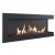 Corner bio fireplace of painted steel 120 cm