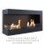 Corner bio fireplace 90 cm (left)