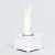White tabletop bio fireplace made in steel