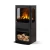 Dimplex Mapleton 100 freestanding black cast iron water vapour fireplace with log set