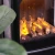 Dimplex Mapleton 80 freestanding black cast iron water vapour fireplace with log set