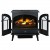 Water fireplace Stockbridge in black