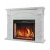 White Alioth fireplace suite with stone-effect sides and AF28S insert