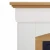 White and natural oak Woodley mantel with 23-inch electric insert