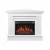 ArtiFlame Albion Corner electric fireplace suite in white with LED flame